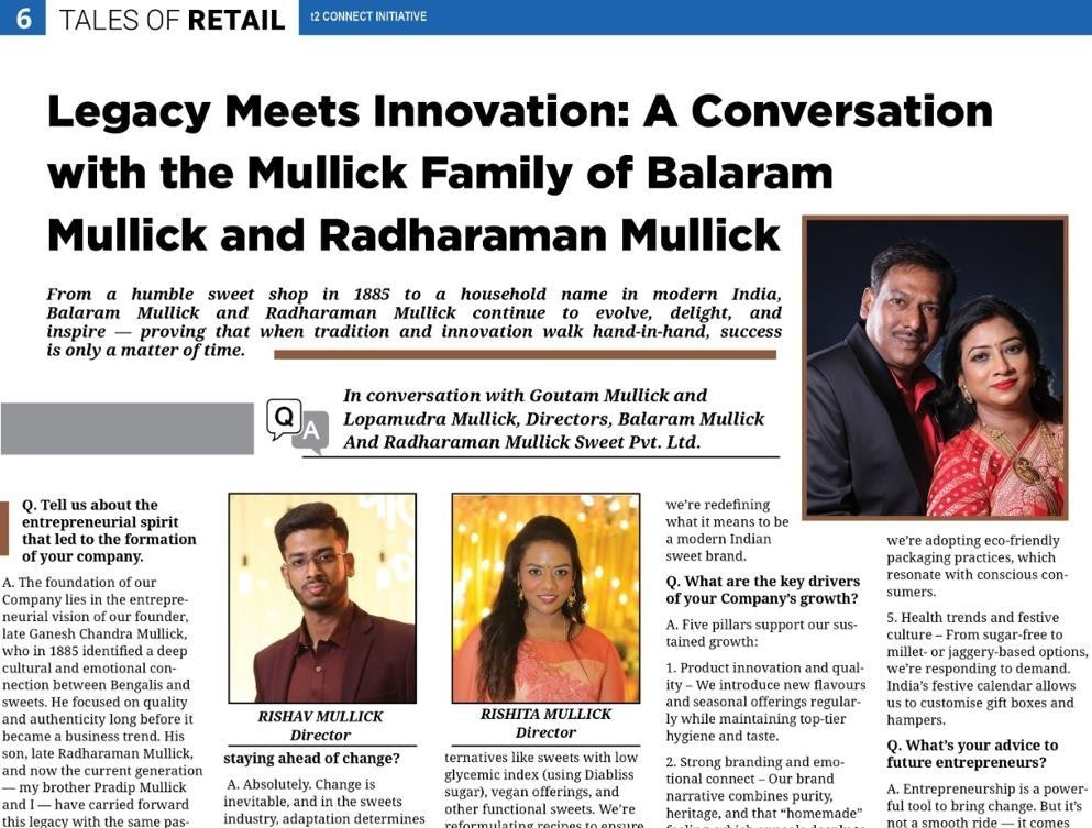 Legacy Continues at Balaram Mullick