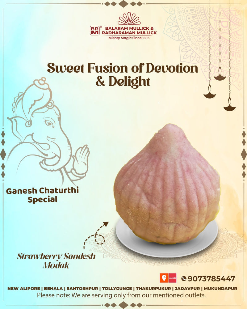 Strawberry Sandesh Modak